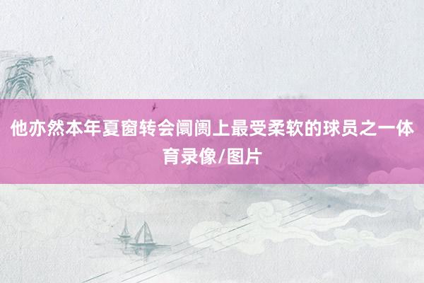 他亦然本年夏窗转会阛阓上最受柔软的球员之一体育录像/图片