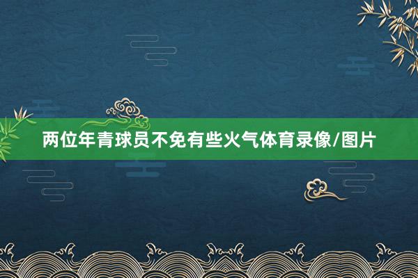 两位年青球员不免有些火气体育录像/图片