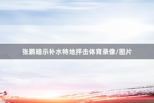 张鹏暗示补水特地抨击体育录像/图片