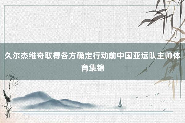 久尔杰维奇取得各方确定行动前中国亚运队主帅体育集锦
