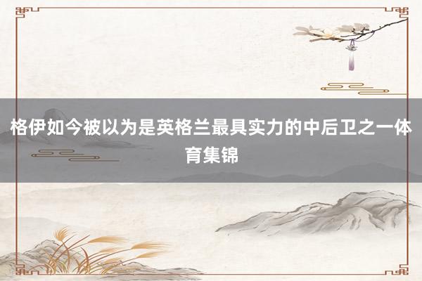 格伊如今被以为是英格兰最具实力的中后卫之一体育集锦