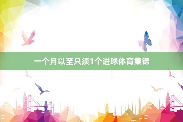 一个月以至只须1个进球体育集锦