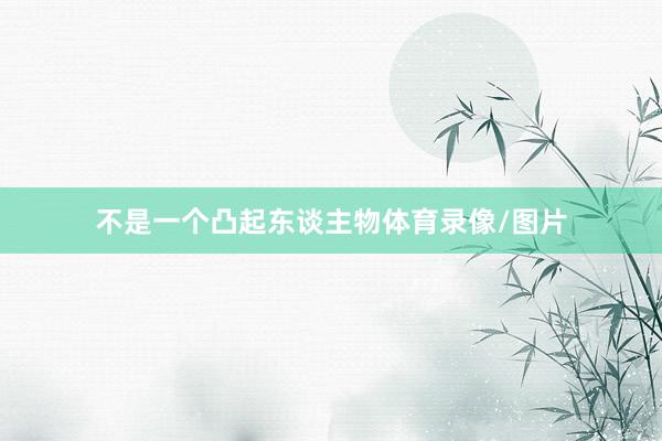 不是一个凸起东谈主物体育录像/图片