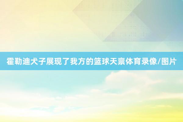 霍勒迪犬子展现了我方的篮球天禀体育录像/图片