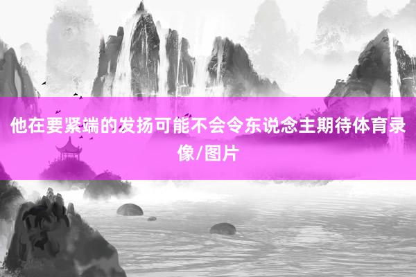 他在要紧端的发扬可能不会令东说念主期待体育录像/图片