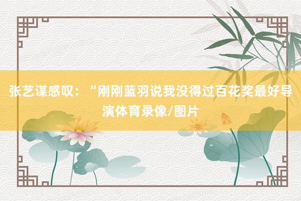 张艺谋感叹：“刚刚蓝羽说我没得过百花奖最好导演体育录像/图片