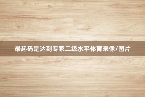最起码是达到专家二级水平体育录像/图片