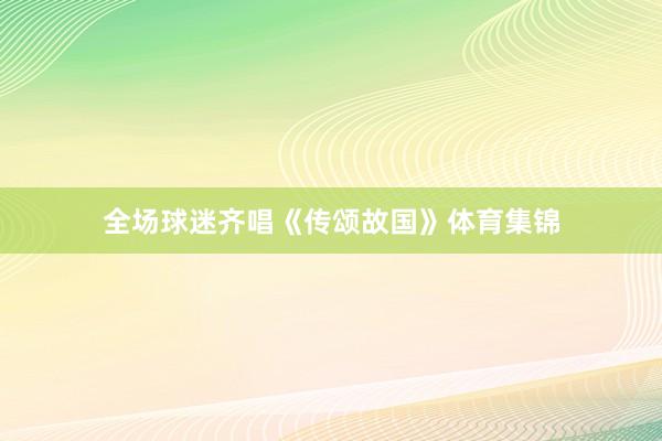 全场球迷齐唱《传颂故国》体育集锦