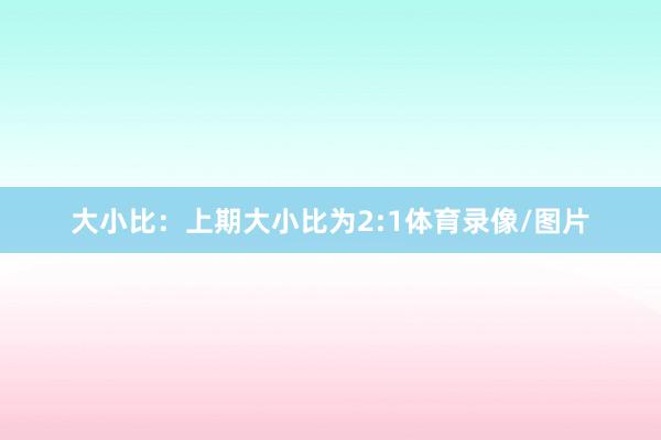 大小比：上期大小比为2:1体育录像/图片