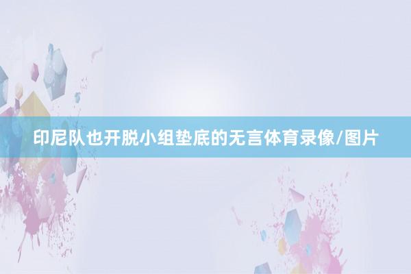 印尼队也开脱小组垫底的无言体育录像/图片