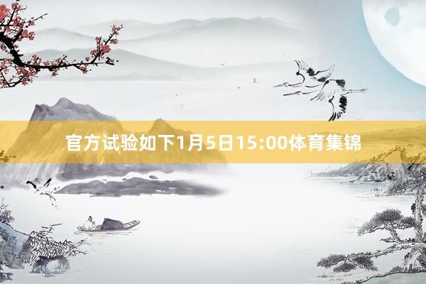 官方试验如下1月5日15:00体育集锦
