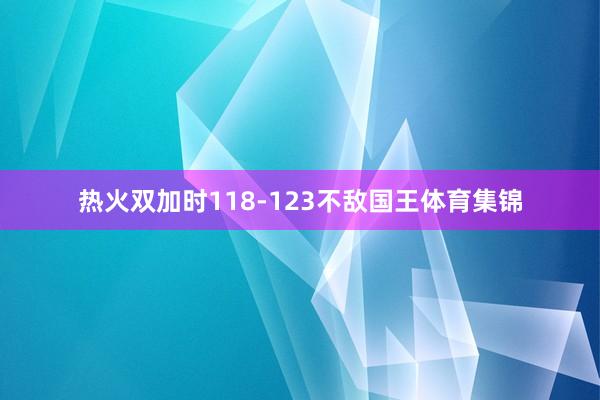 热火双加时118-123不敌国王体育集锦