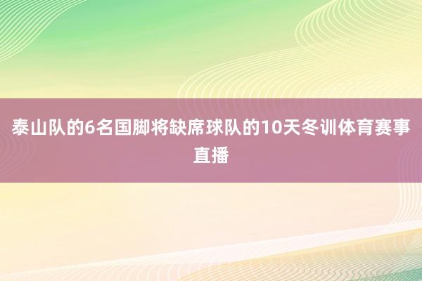 泰山队的6名国脚将缺席球队的10天冬训体育赛事直播