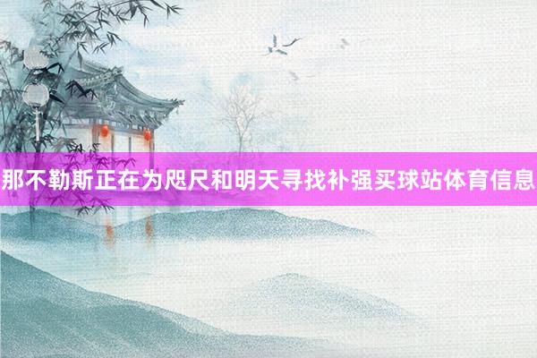 那不勒斯正在为咫尺和明天寻找补强买球站体育信息