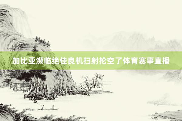 加比亚濒临绝佳良机扫射抡空了体育赛事直播