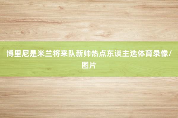 博里尼是米兰将来队新帅热点东谈主选体育录像/图片
