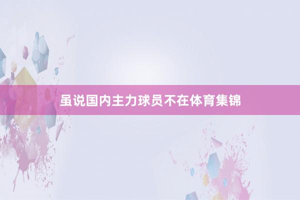 虽说国内主力球员不在体育集锦