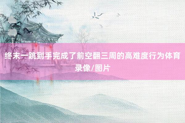 终末一跳到手完成了前空翻三周的高难度行为体育录像/图片