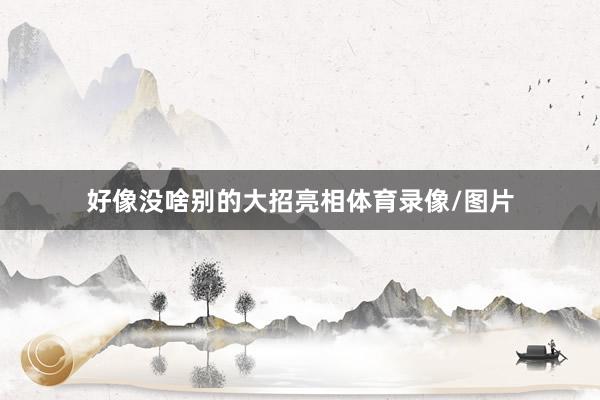 好像没啥别的大招亮相体育录像/图片