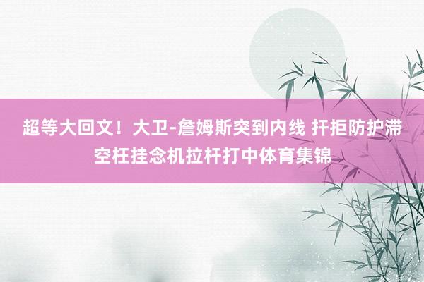 超等大回文！大卫-詹姆斯突到内线 扞拒防护滞空枉挂念机拉杆打中体育集锦