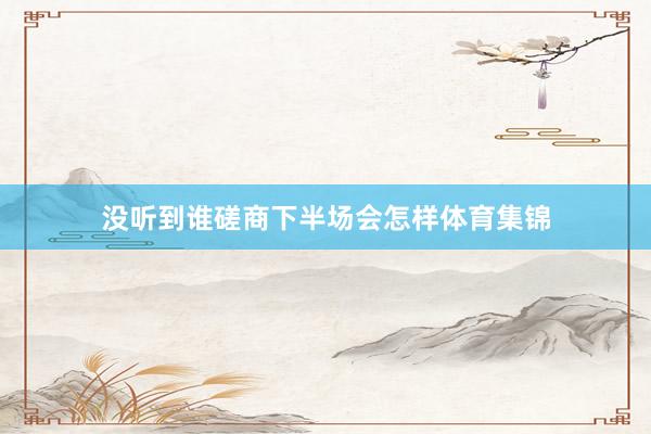 没听到谁磋商下半场会怎样体育集锦