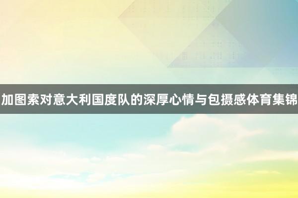 加图索对意大利国度队的深厚心情与包摄感体育集锦