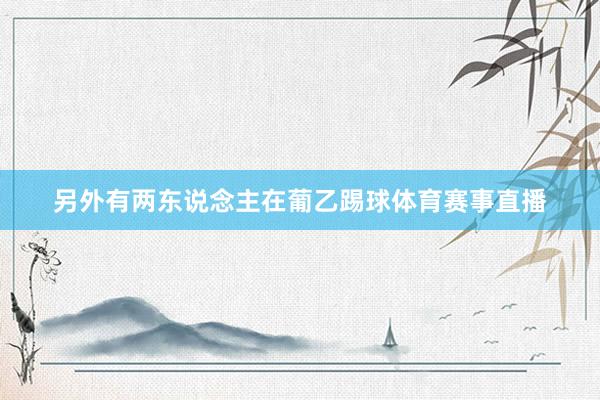 另外有两东说念主在葡乙踢球体育赛事直播