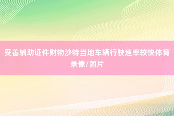 妥善辅助证件财物沙特当地车辆行驶速率较快体育录像/图片