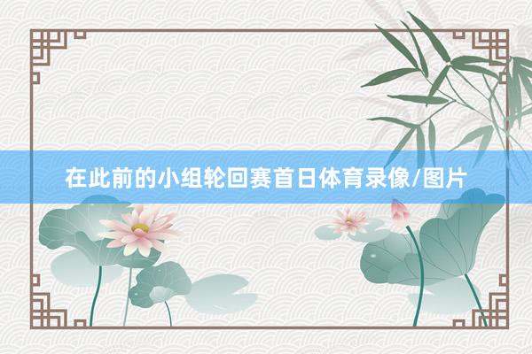 在此前的小组轮回赛首日体育录像/图片