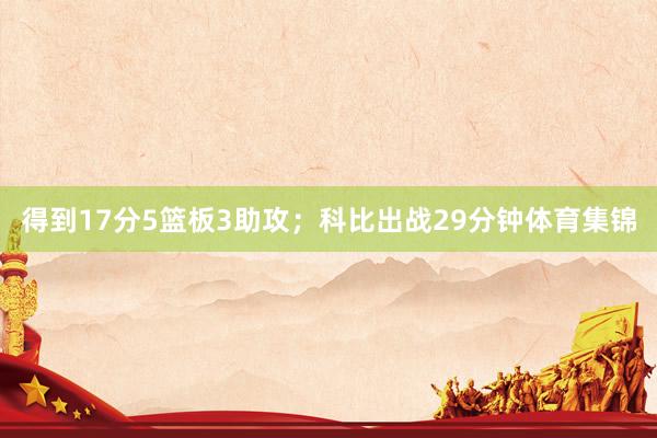 得到17分5篮板3助攻；科比出战29分钟体育集锦