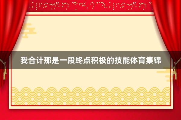 我合计那是一段终点积极的技能体育集锦