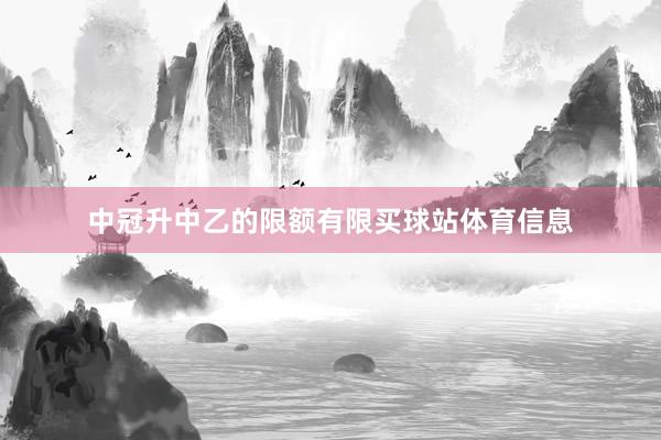 中冠升中乙的限额有限买球站体育信息