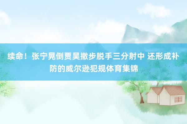 续命！张宁晃倒贾昊撤步脱手三分射中 还形成补防的威尔逊犯规体育集锦