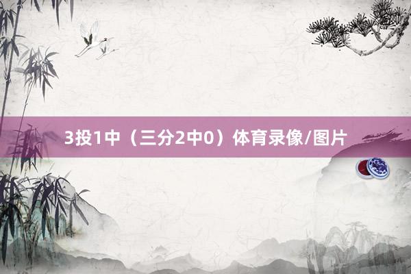 3投1中（三分2中0）体育录像/图片