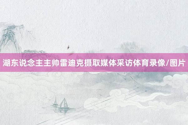 湖东说念主主帅雷迪克摄取媒体采访体育录像/图片