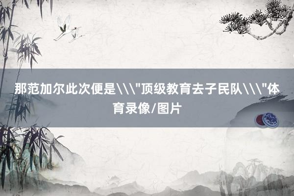那范加尔此次便是\