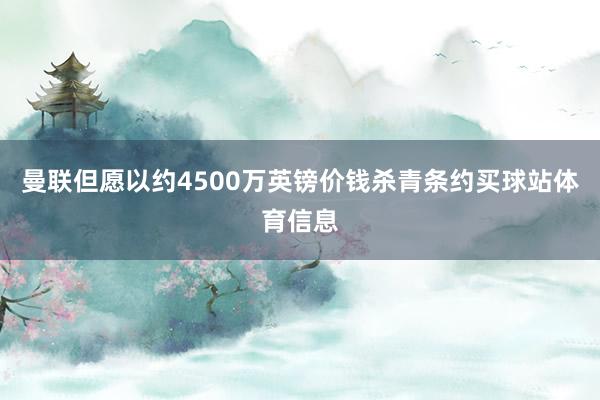 曼联但愿以约4500万英镑价钱杀青条约买球站体育信息