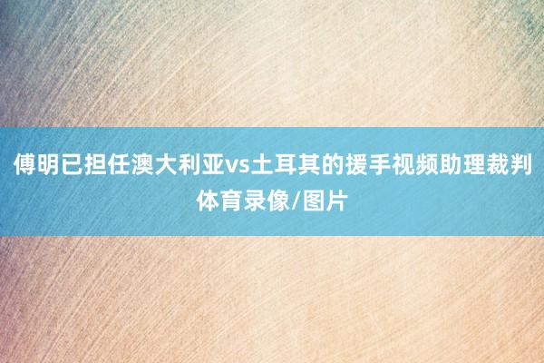 傅明已担任澳大利亚vs土耳其的援手视频助理裁判体育录像/图片